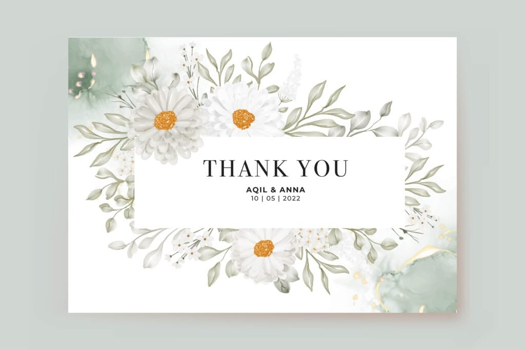 thank you wedding card